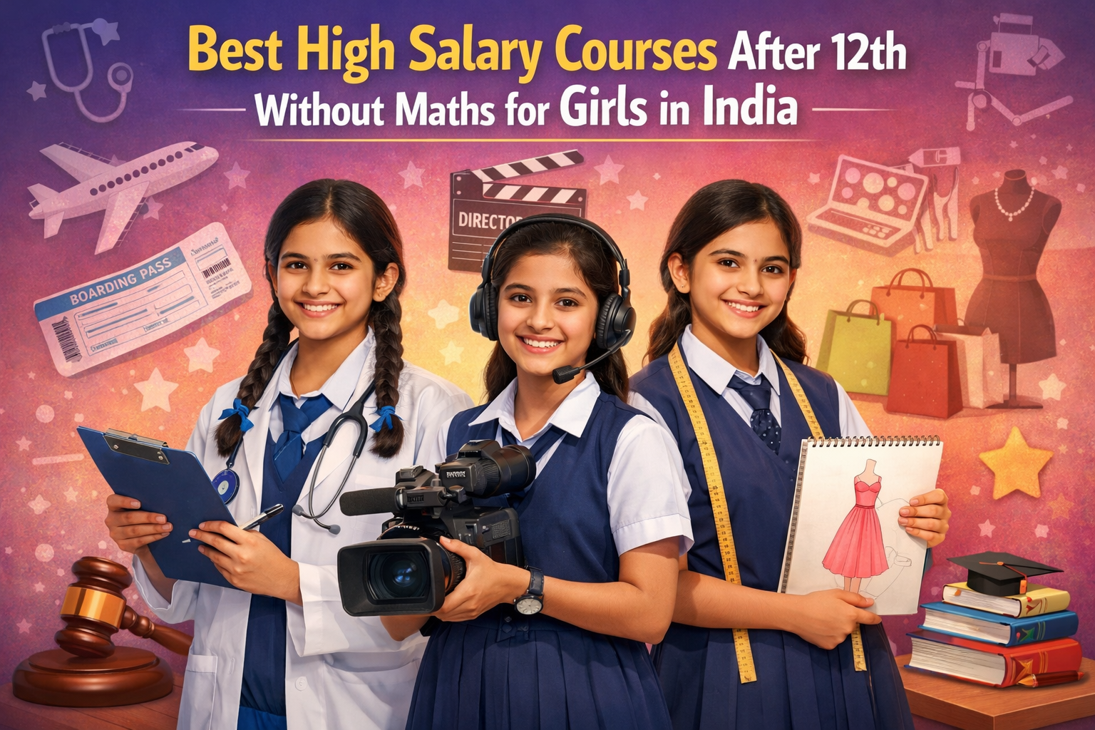 Best High Salary Courses After 12th Without Maths for Girls