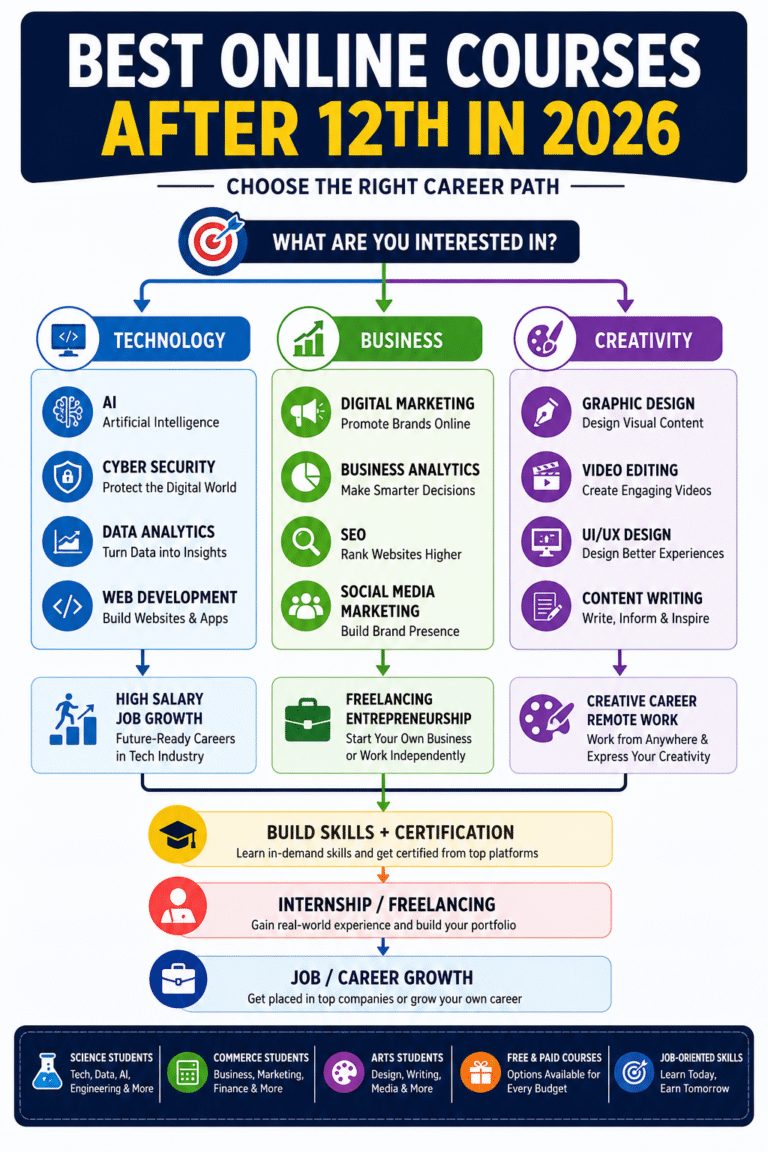 Best Online Courses After 12th in 2026 Career Roadmap