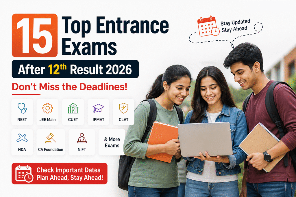 Entrance Exams After 12th Result 2026