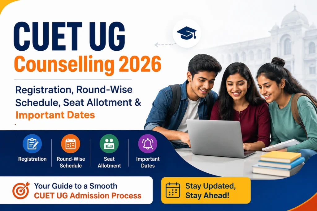 CUET UG Counselling 2026 Registration, Round-Wise Schedule, Seat Allotment & Important Dates